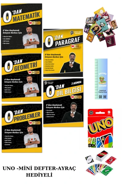 REHBER MATEMATİK YAYINLARI Rehber Matematik Tyt 0 Dan Mat-Geometri-Problemler -Paragraf-Dil Bilgisi 5 Kitap(Uno-Mini-Trtıl) ürün görseli 1