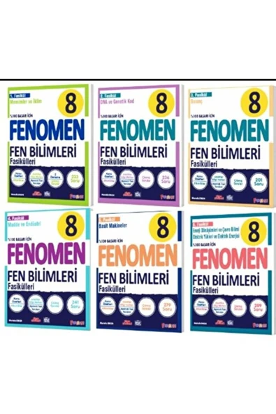 Fenomen Yayıncılık Fenomen Yayınları Fenomen 8 Fen Bilimleri 1.2.3.4.5.6 Fasikül ürün görseli 1