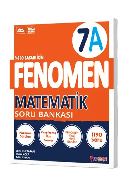 Fenomen Yayıncılık 2024-2025 Müfredat Yeni Nesil 7.Sınıf A Serisi Matematik Soru Bankası ürün görseli 1
