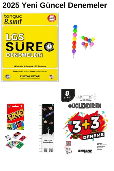 Tonguç Yayınları Tonguç Süreç Denemeleri + Ankara 3+3 Deneme  2 KİTAP ( UNO + EMOJİ+ UZAY, A)2025 ürün görseli 1