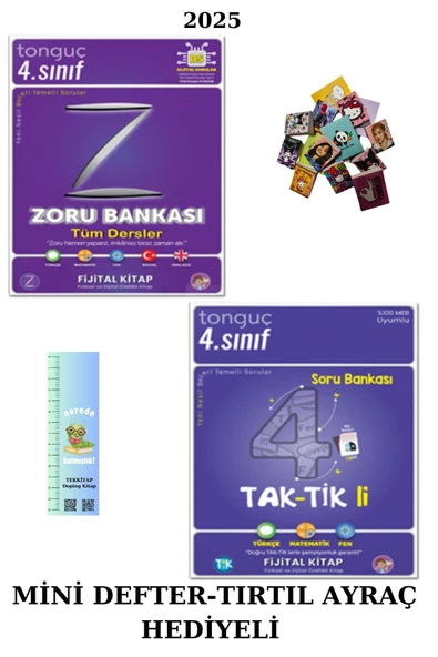 Tonguç Yayınları Tonguç 4. Sınıf Zoru Bankası TD. + 4. Sınıf Taktikli TD. Kitabı (2 Kitap)(Mini D.+Tırtıl Ayraç) - Resim 2