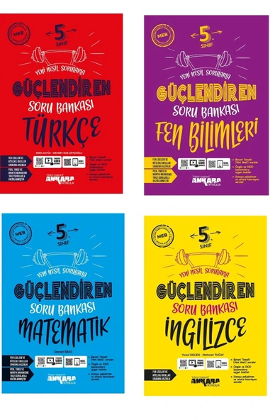 kitabın başkenti ankara yayıncılık Ankara 5. Sınıf Matematik + Türkçe + Fen + Ingilizce Güçlendiren Soru Seti 4 Kitap 2023 ürün görseli 1