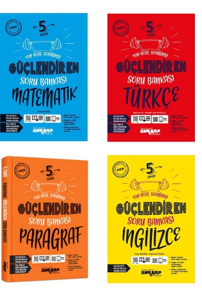 kitabın başkenti ankara yayıncılık Ankara 5. Sınıf Matematik + Türkçe + Ingilizce + Paragraf Güçlendiren Soru Seti 4 Kitap 2023 ürün görseli 1