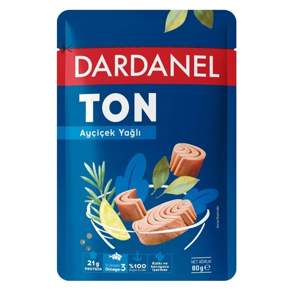 Dardanel Ton Balığı Ayçiçek Yağlı Poşet 80 Gr
