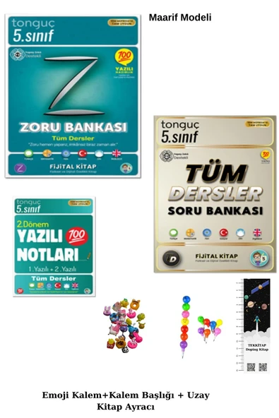 Tonguç Yayınları Tonguç 5. Sınıf Tüm Dersler Fijital - Zoru - 2. Dönem Yazılı Notları (EMOJİ-KALEM B.-UZAY AYRAÇ)2025 ürün görseli 1
