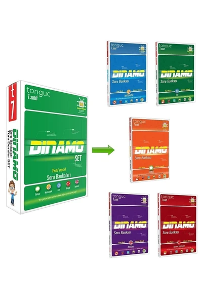Tonguç Yayınları 7. Sınıf Dinamo Soru Bankası Seti Tüm Dersler 5 Kitap 2022 - 2023 ürün görseli 1