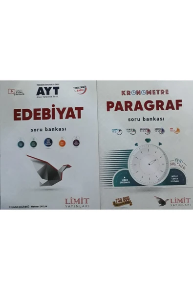 Limit Yayınları Limit Ayt Edebiyat Soru Bankası - Limit Kronometre Paragraf Soru Bankası ( Efsane Ikili ) ürün görseli 1
