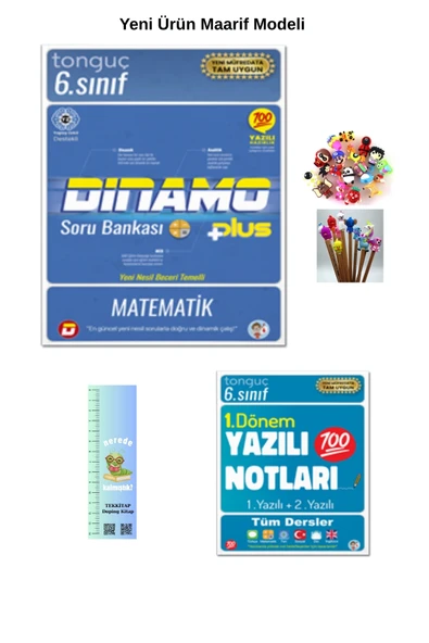 Tonguç Yayınları Tonguç 6. Sınıf Dinamo Matematik SB.-6. Sınıf 1 Dönem Yazılı Notları 2 KİTAP(TIRTIL A.+KALEM B.)2026 ürün görseli 1