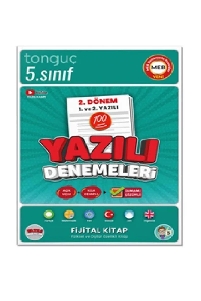 Tonguç Yayınları 5. Sınıf Yazılı Denemeleri 2. Dönem 1 ve 2. Yazılı - Tonguç Yayınları ürün görseli 1