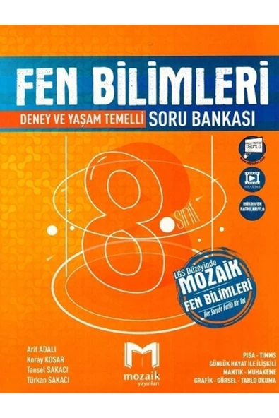 Mozaik Yayınları 8.sınıf Mozaik Soru Bankası Fen Bilimleri 2026 Arif Adalı ürün görseli 1