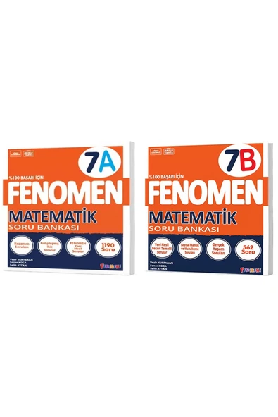 Fenomen Yayıncılık Fenomen Okul 2025 7. Sınıf Matematik A + B Serisi Soru Seti 2 Kitap ürün görseli