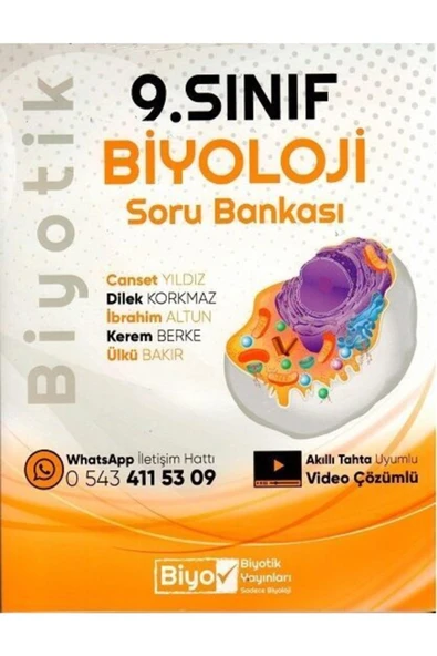 Biyotik Yayınları 9. Sınıf Biyoloji Soru Bankası ürün görseli 1