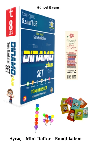 Tonguç Yayınları Tonguç 8. Sınıf Dinamo Tüm Dersler Soru Bankası Set (Emoji Kalem+Mini Defter+Ayraç) ürün görseli 1