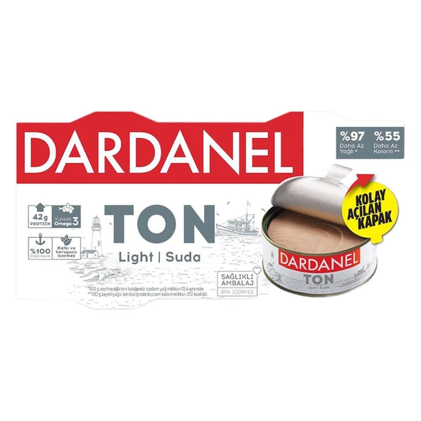Dardanel Ton Balığı Ligtht 2x140 Gr