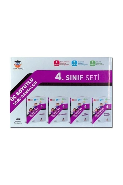 Zeka Küpü Yayınları Üç Boyutlu Soru Bankası 4. Sınıf - Resim 2