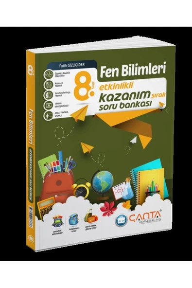 Çanta Yayıncılık ÇANTA YAYINLARI 8. SINIF Fen Bilimleri Etkinlikli Kazanım Sıralı Soru Bankası ürün görseli 1