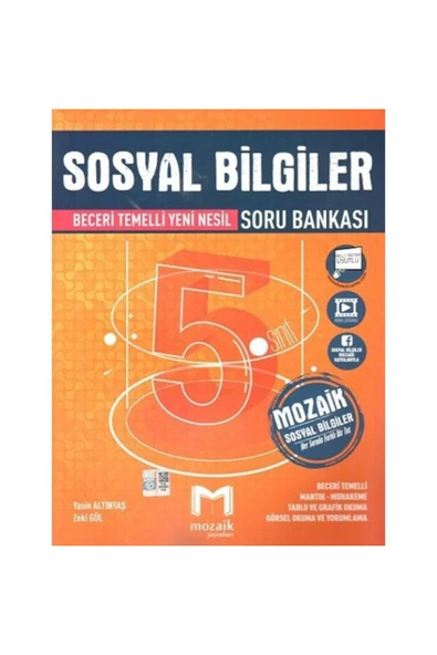 Mozaik Yayınları 5. Sınıf Sosyal Bilgiler Soru Bankası Ayraç Hediye ürün görseli 1