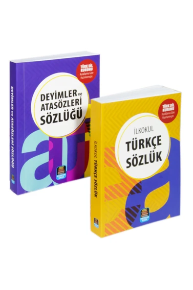 Mercan Okul Yayınları Türkçe Sözlük ve Atasözleri Deyimler Sözlüğü Tdk Onaylı 1.Hamur Karton Kapak 2'Li Set