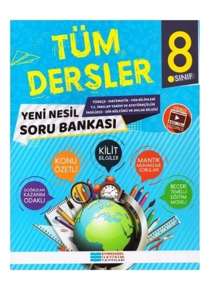 EVRENSEL 8.SNF TÜM DERSLER SORU BANKASI ürün görseli