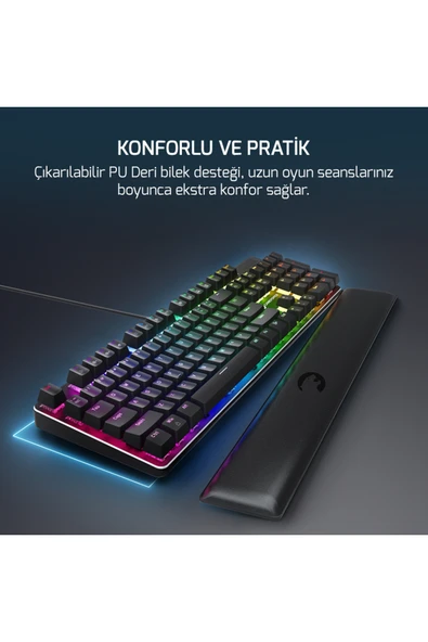 Gamepower Ogre RGB 60M Red Switch Türkçe Q USB Mekanik Gaming Klavye - 2