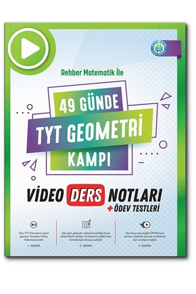 REHBER MATEMATİK YAYINLARI Rehber Matematik 49 Günde TYT Geometri Video Ders Notları ürün görseli 1