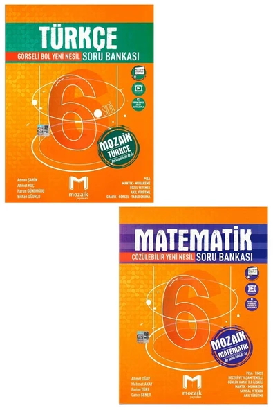 Mozaik Yayınları 6. Sınıf Türkçe Soru Bankası + 6. Sınıf Matematik Soru Bankası ürün görseli 1