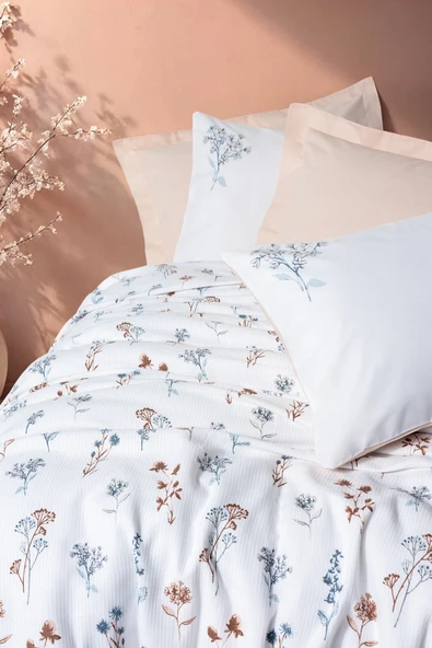 Cotton Box Estiva Tek Kişilik Pike Takımı Briar Somon - Resim 3