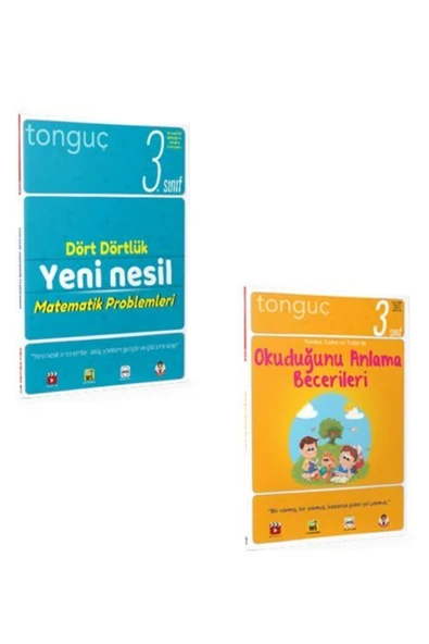 Tonguç Yayınları 3. Sınıf Okuduğunu Anlama Ve Yeni Nesil Matematik - 2 Kitap ürün görseli 1