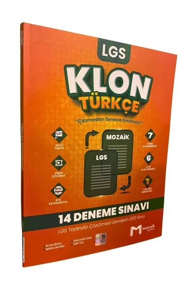 Mozaik Yayınları MOZAİK YAYINLARI 8.SINIF TÜRKÇE KLON DENEME ürün görseli 1