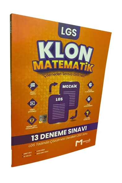 Mozaik Yayınları MOZAİK YAYINLARI 8.SINIF MATEMATİK KLON DENEME ürün görseli 1