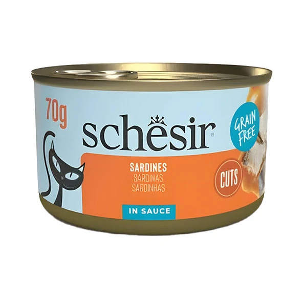 Schesir Tamamlayıcı Sardalyalı Sos İçinde Kedi Konservesi 70g Skt: 07/2027 ürün görseli