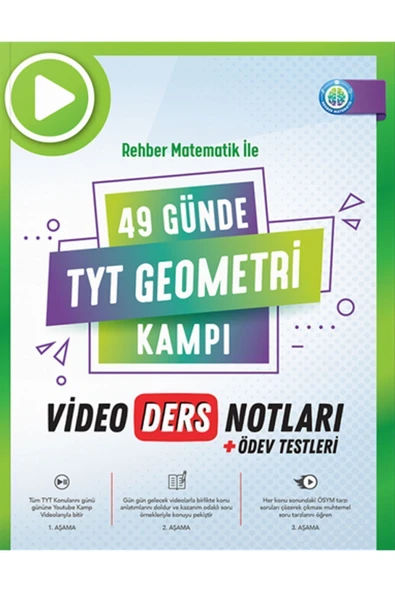 REHBER MATEMATİK YAYINLARI Rehber Matematik 49 Günde TYT Geometri Video Ders Notları 2024 Tayfa ürün görseli 1