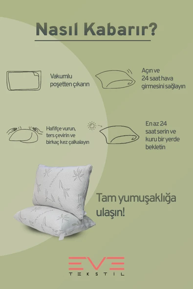 10 Adet Bamboo Gri Serisi Kılıflı Fermuarlı Yıkanabilir Antialerjik Silikon Elyaf Yastık 50x70cm 800 gr - Resim 5