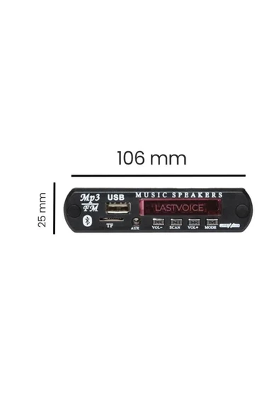 Lastvoice USB-BT-10X Bluetooth USB SD Kart ve FM Radyo Özellikli MP3 Decoder (10 Adet) - 3