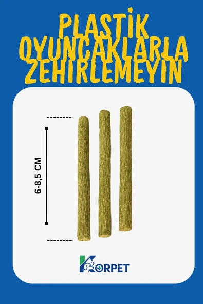 Doğal Kedi Otu Nanesi Çubuğu 3’lü | Çiğneme & Sakinleştirici Diş Temizleyici Stick | - Resim 2