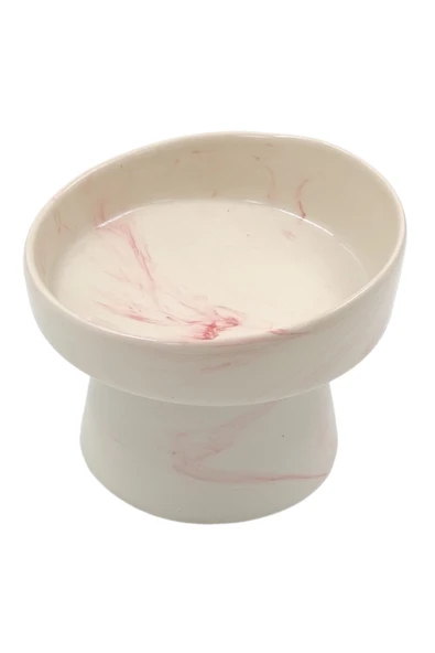 Seramik Yüksek Kedi ve Köpek Eğimli Mama Su Kabı - Resim 2