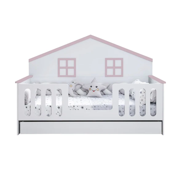 Yavrulu Karyola, Bello Yavrulu Montessori Yatak - Ceviz + 1 Adet Comfort Yatak - Resim 10