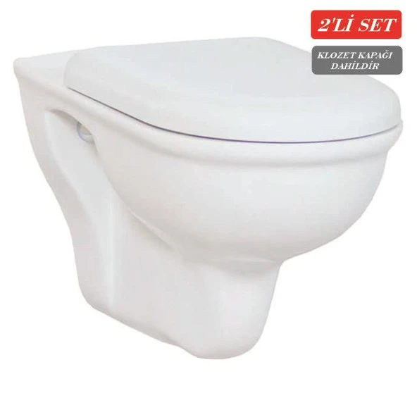 Creavit Selin Asma Klozet (SL320.00) + Tefen Klozet Kapağı (KC2201) 2'li Set
