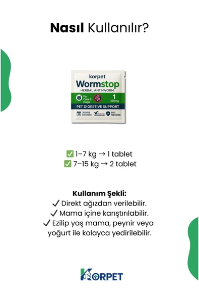 2'li Set Kedi Iç Dış Anti Parazit Tüm Kediler Için Bitkisel 5 Damla Ve 2 Tablet Paketi - 4