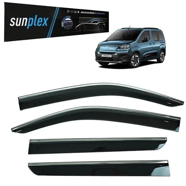 Sunplex Kromlu Cam Rüzgarlığı Fiat Doblo 2023-Sonrası ile uyumlu - 1