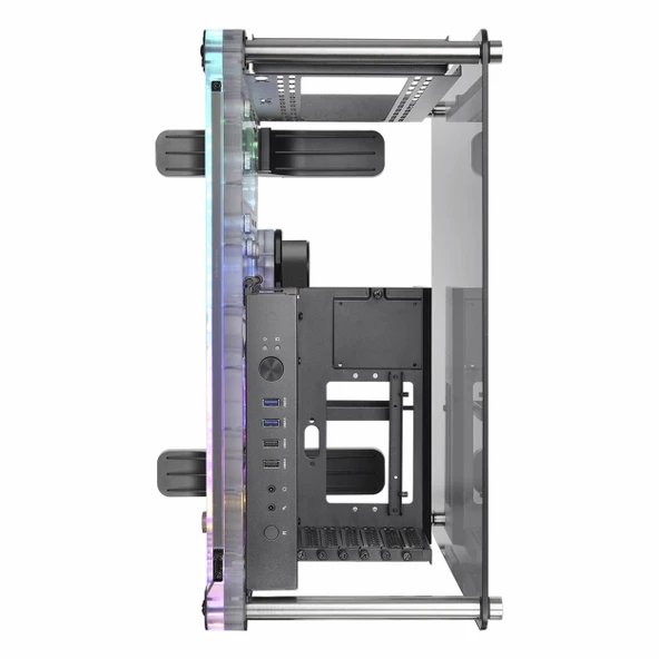 Thermaltake DistroCase 350P USB 3.2 RGB ATX Mid Tower Siyah Kasa - Resim 2