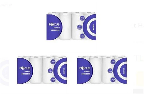 Focus Extra Kagit Havlu Cift Katli 8Li X 3 Paket (50000549) - 1