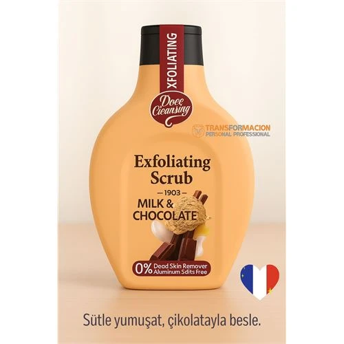 Süt ve Çikolata Özlü, Hassas Ciltler İçin Peeling Jel – 500 ml