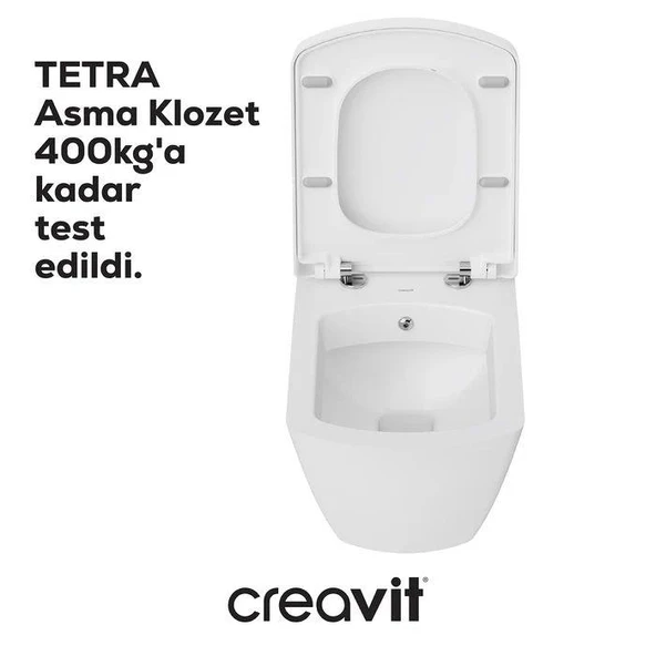 Creavit Tetra Asma Klozet (TP326.00) + Lara TP Yavaş Kapanan Kapak 2'li Set - 4