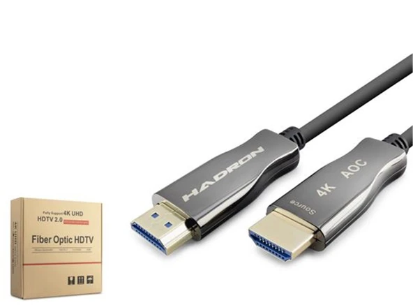 Hadron Hdx2060 Fiber Hdmi Kablo 4K 60Hz 60M Siyah - 1