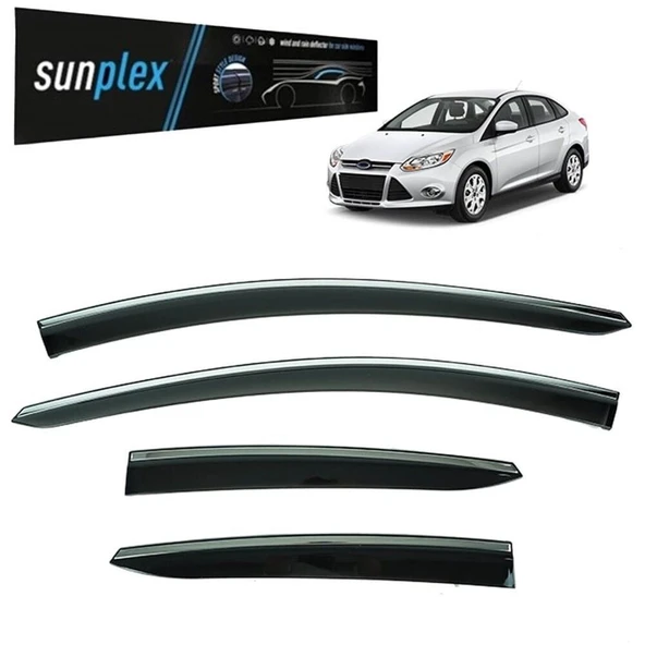 Sunplex Kromlu Cam Rüzgarlığı Ford Focus 3 2011-2017 İle Uyumlu - 1