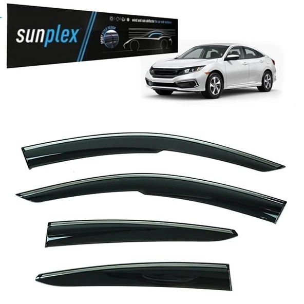 Sunplex Kromlu Cam Rüzgarlığı Honda Civic 2015-2021 - 1