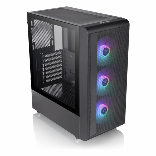 Thermaltake S200 TG 550W 80+ USB 3.2 ARGB ATX Mid Tower Siyah Kasa - Resim 3