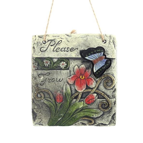 2 ADET ASILABİLİR BALKON VE BAHÇE SÜSÜ KELEBEK DESENLİ 14X13X3CM DUVAR SÜSÜ,TAŞI BALKON,BAHÇE VE ODA DEKOR  HOŞGELDİNİZ TABLO,TABELA - 3