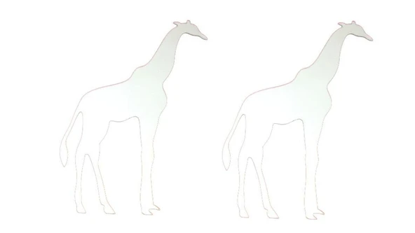 2 ADET DEFTER STİCKER,LAPTOP STİCKER AYNALI ZÜRAFA ŞEKİLLİ 20X14X0,6CM - 2